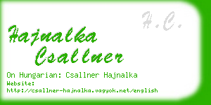 hajnalka csallner business card